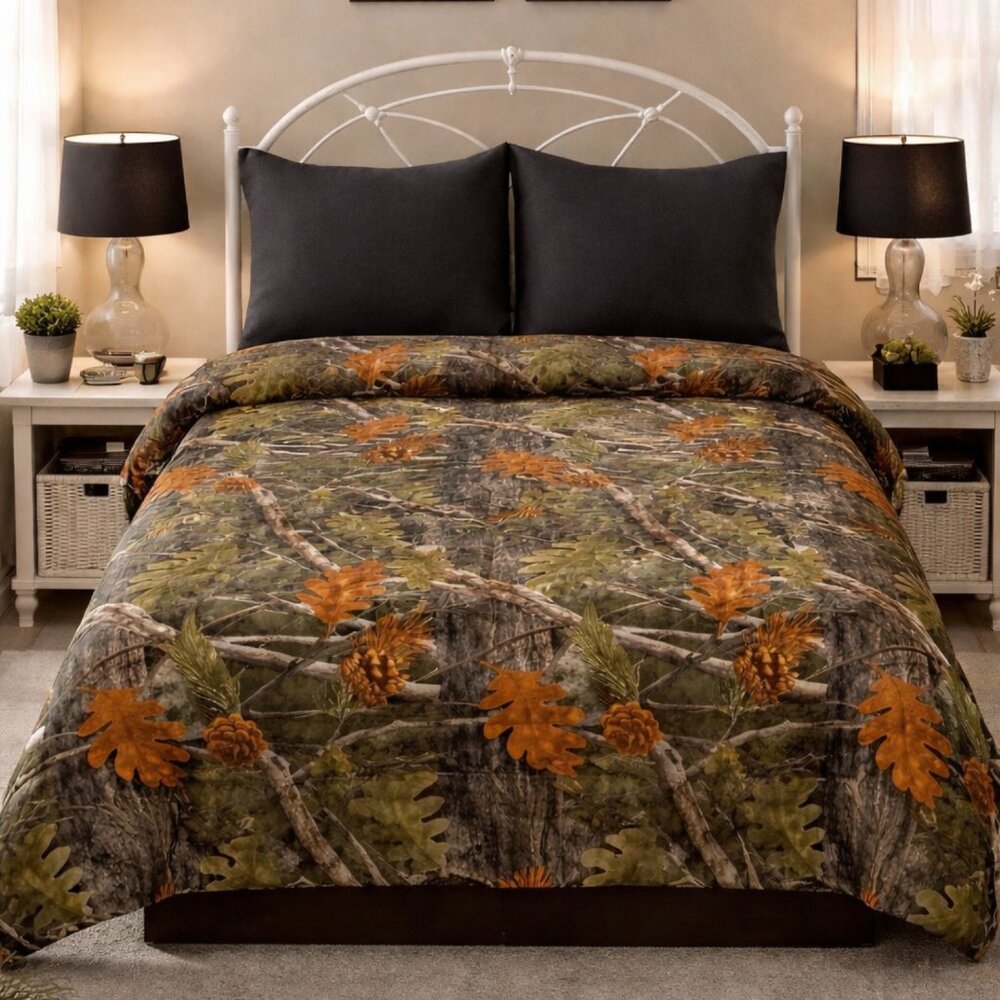 Reversible Camo Comforter – 4 Colors, 3 Sizes – Soft High Quality Camouflage Bed